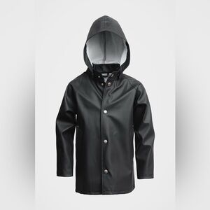 Kids Stutterheim Black Raincoat